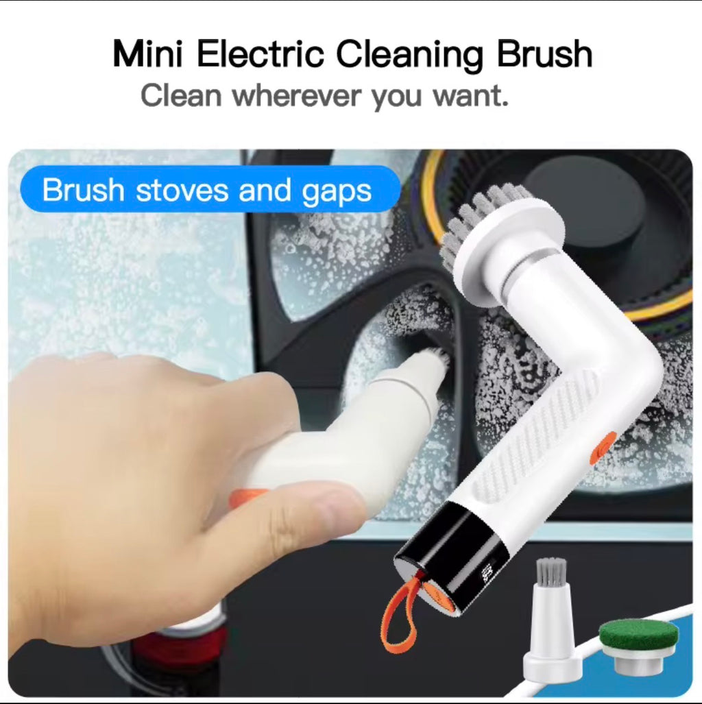 Portable Handheld Spin Scrubber Smart Screen Display USB Rechargeable Electric Cleaning Brush Household Cleaning Tools