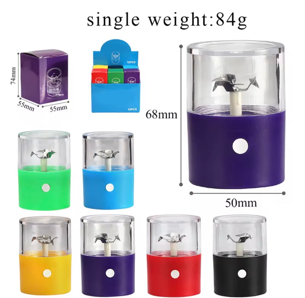 USB Rechargeable Electric Herb Grinder Hot Selling New Portable Metal and Plastic Electric Herb Grinder