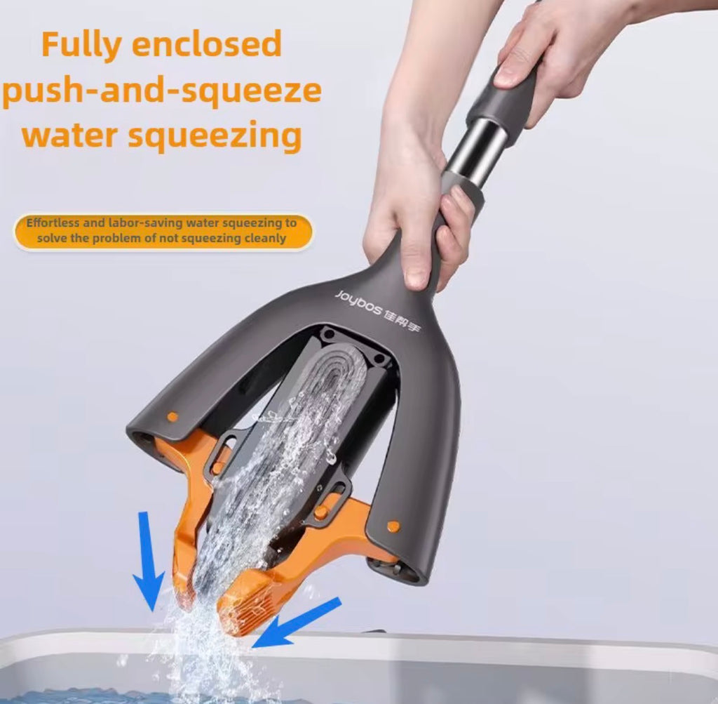 Joybos Wash Free Portable Self Squeeze Short Mini Mop Portable Mini Mop for Bathroom Kitchen Desktop Glass and Car Window