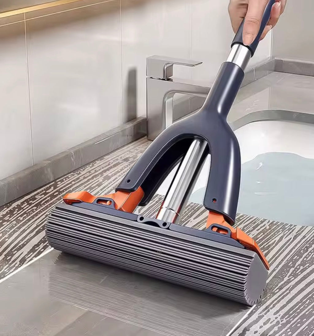 Joybos Wash Free Portable Self Squeeze Short Mini Mop Portable Mini Mop for Bathroom Kitchen Desktop Glass and Car Window